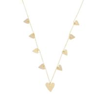 Colar corações piuka vintage folheado a ouro 18k