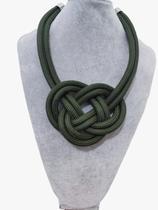 Colar Corda Fio Encerado Grande Longo Moderno Maxi Elegante