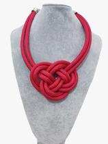 Colar Corda Fio Encerado Grande Longo Moderno Maxi Elegante