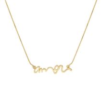 Colar Cordao Amor Folheada Ouro 18k Colar Cordao Amor Folheada Ouro 18k