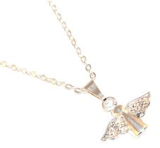 Colar Cordão Anjo da Guarda Protege Folheado Prata Colar Cordão Anjo da Guarda Protege Folheado Prata