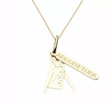 Colar Cordão Arquitetura Chapa e Placa Folheado 18k Colar Cordão Arquitetura Chapa e Placa Folheado 18k