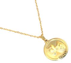 Colar Cordão Artes Mascara Teatro Folheado Ouro 18k