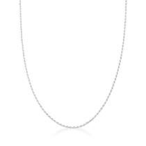 Colar cordão baiano 2 mm banhado a ródio branco - 45 cm + 10 cm extensor