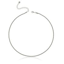 Colar Cordão Baiano 2,0 mm - Banho Ródio Branco