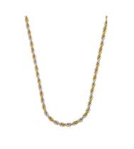 Colar cordão baiano dois tons em aço Colar cordão baiano dois tons em aço