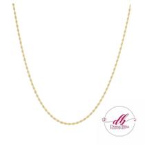 Colar cordão baiano dourado 1mm semi jóia