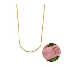 Colar Cordão Baiano Feminino Banhado à Ouro 18k