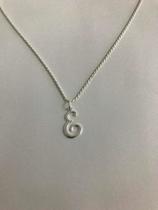Colar Cordão Baiano Prata Legítima 925 Ping Letra Colar Cordão Baiano Prata Legítima 925 Ping Letra