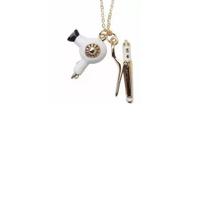 Colar Cordão Cabeleireira Secador Chapinha Folheado Ouro 18k Colar Cordão Cabeleireira Secador Chapinha Folheado Ouro 18k