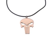Colar Cordão Caveira Personagem Justiceiro Punisher Marvel Presentes Geek Acessórios Nerd