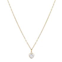 Colar Cordão Corrente Americana 45cm Com Pingente Coração De Ouro 18k