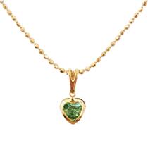 Colar Cordão Corrente Correntinha Gargantilha Feminina e Pingente Coração Zircônia Verde Banhado a Ouro 18k Colar Cordão Corrente Correntinha Gargantilha Feminina e Pingente Coração Zircônia Verde Banhado a Ouro 18k