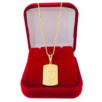 Colar Cordão Corrente Correntinha Gargantilha Feminina Pingente Sinto Muito Eu Te Amo Me Perdoe Sou Grato Banhado a Ouro 18k