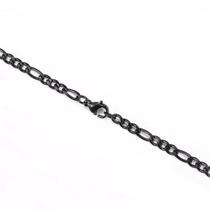 Colar Cordão Corrente Elo Fígaro Fino Preto Colar Cordão Corrente Elo Fígaro Fino Preto