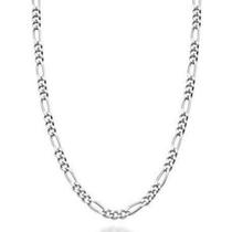 Colar Cordão Corrente Elo Fígaro Prateado Colar Cordão Corrente Elo Fígaro Prateado