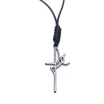 Colar Cordão Cruz Fé Metal Prateado Colar Cordão Cruz Fé Metal Prateado