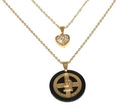 Colar Cordão Duplo Biomedicina Folheado Ouro 18k Colar Cordão Duplo Biomedicina Folheado Ouro 18k