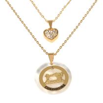 Colar Cordão Duplo Costureira Costura Folheado Ouro 18k