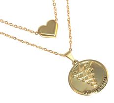 Colar Cordão Duplo Profissão Fisioterapia Folheado 18k