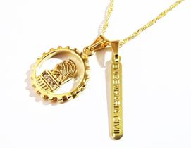 Colar Cordão Engenharia Civil Com Placa Folheado