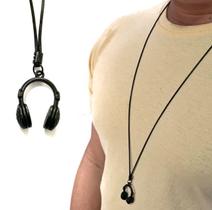 Colar Cordão Fio Couro Encerado Feminino/Masculino Longo Regulável Preto Pingente Inox Fé Jesus Pai Nosso Cruz Pai Nosso