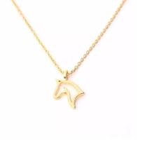 Colar Cordão Gargantilha Cavalo Vado Folheado 18k