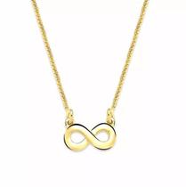 Colar Cordão Gargantilha Infinito Folheado Ouro 18k