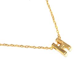 Colar Cordão Inicial Letra H Lembrancinha Folheado 18k