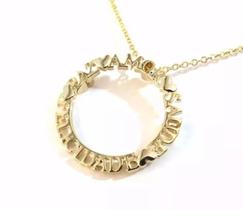 Colar Cordão Mandala P Amor Felicidade Folheado Colar Cordão Mandala P Amor Felicidade Folheado