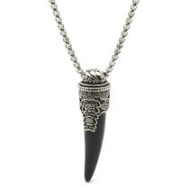 Colar Cordão Masculino Nórdico Viking Midgard Sabre Aço Inox