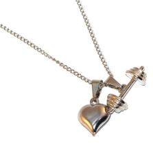 Colar Cordão Meu Peso Halter Exercícios Academia Foco Níquel Colar Cordão Meu Peso Halter Exercícios Academia Foco Níquel