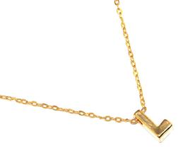 Colar Cordão Minha Inicial Letra L Lembrancinha Folheado 18k