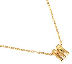 Colar Cordão Minha Inicial Letra M lembrancinha Folheado 18k