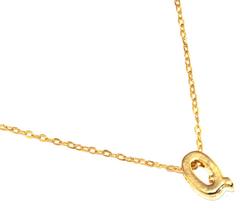 Colar Cordão Minha Inicial Letra Q Lembrancinha Folheado 18k