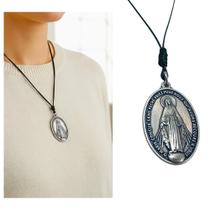 Colar Cordão Nossa Senhora das Graças Medalha Milagrosa Colar Cordão Nossa Senhora das Graças Medalha Milagrosa