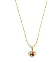 Colar Cordão Pingente Eu Amo Paraná Presente Semijoia Coração Paranaense Mãe Pai Filho Filha Banhado a Ouro 18k.