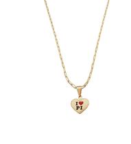 Colar Cordão Pingente Eu Amo Piauí Presente Semijoia Coração Piauiense Mãe Pai Filho Filha Banhado a Ouro 18k.