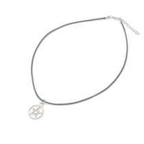 Colar cordão Preta estrela pentagrama Alternatico Wicca Gótico supernatural masculino feminino