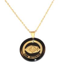 Colar Cordão Profissão Comercio Exterior Folheado Ouro 18k Colar Cordão Profissão Comercio Exterior Folheado Ouro 18k