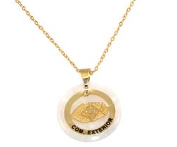 Colar Cordão Profissão Comercio Exterior Folheado Ouro 18k Colar Cordão Profissão Comercio Exterior Folheado Ouro 18k