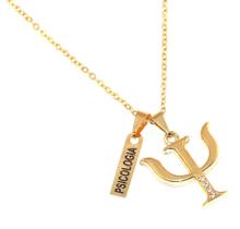 Colar Cordão Psicologia Minha Profissão Com Placa Folheado