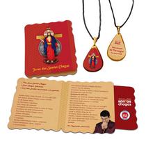 Colar Cordão Santas Chagas de Jesus Cartão Lembrança