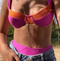 Colar corporal bodychain borychain banhado Ouro e Prata Colar corporal bodychain borychain banhado Ouro e Prata