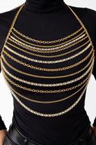 Colar corporal de cinto de correntes bodychain corrente cristal de vidro acessórios da moda banho:Prateado Colar corporal de cinto de correntes bodychain corrente cristal de vidro acessórios da moda banho:Prateado