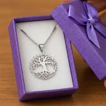 Colar Corrente Aço Inox Árvore da Vida Antialérgico Masculino Feminino Pingente Amuleto Sorte Presente Com Caixa Cor:Dou Colar Corrente Aço Inox Árvore da Vida Antialérgico Masculino Feminino Pingente Amuleto Sorte Presente Com Caixa Cor:Dou