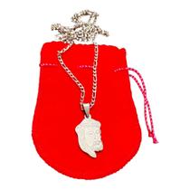 COLAR CORRENTE AÇO INOX FÍGARO 60 cm fase ROSTO JESUS cristo