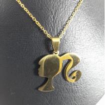 Colar Corrente Aço Inox Pingente Barbie Exclusivo Premium