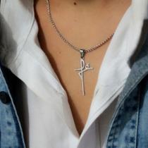 colar corrente banhado aço inox não ficar preto pingente fé feminino prata gargantilha choker colar corrente banhado aço inox não ficar preto pingente fé feminino prata gargantilha choker