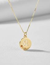Colar Corrente Banhado Ouro 18k Pingente Signos Horóscopo - Leão Colar Corrente Banhado Ouro 18k Pingente Signos Horóscopo - Leão